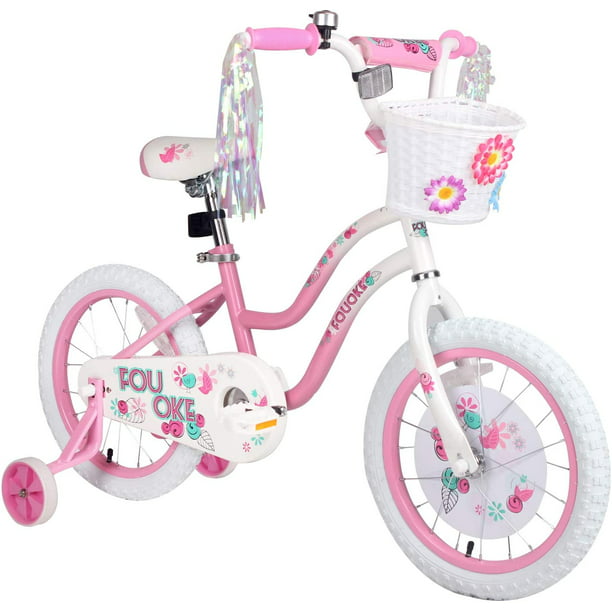 Kids Bike Stabilisers Boys Girls LED Training Wheels 12-20'' Wheel Balance Pink